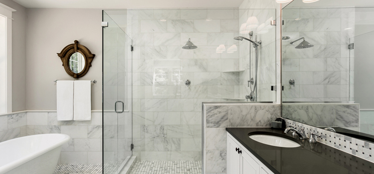 bathroom shower door installation in Marysville